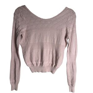 LA HEARTS LIGHT PINK TEXTURED SWEATER - M
